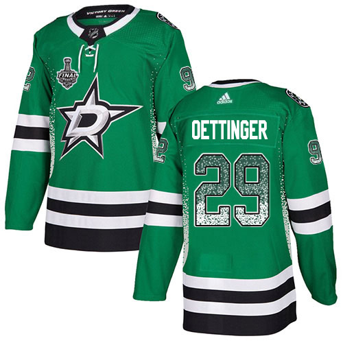 Adidas Men Dallas Stars #29 Jake Oettinger Green Home Authentic Drift Fashion 2020 Stanley Cup Final Stitched NHL Jersey